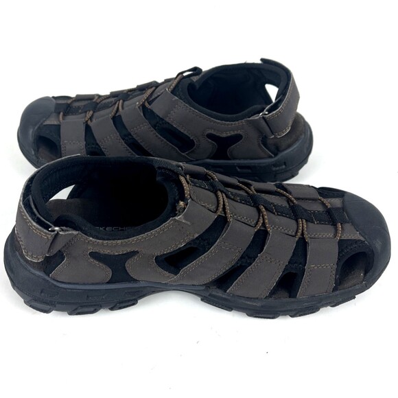 Skechers Relaxed Fit Sandals Mens SZ 8 Brown Closed Toe Hiking Outdoors Durable - Picture 15 of 16